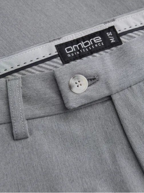 Elegantne sive chinos hlače klasičnega kroja V1 PACP-0191