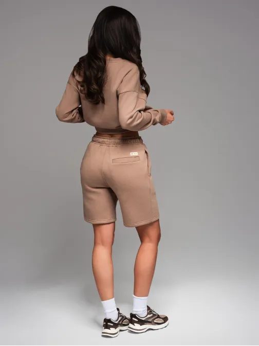 Unisex rjava trenirka (majica + kratke hlače) V16 Z108