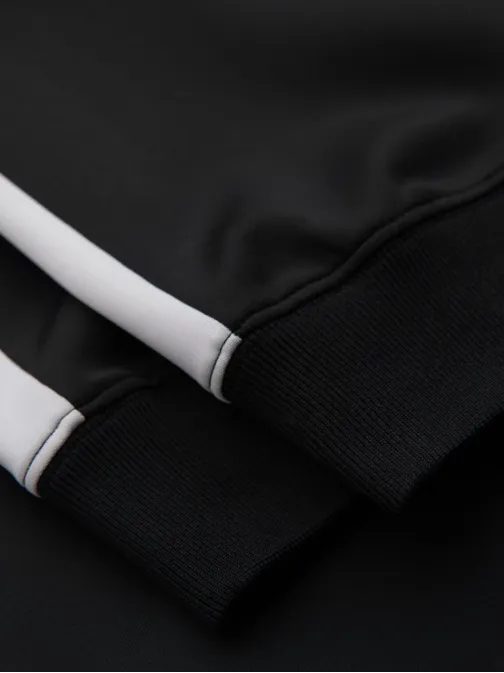 Moške črne športne hlače s kontrastno obrobo V1 PASK-0229