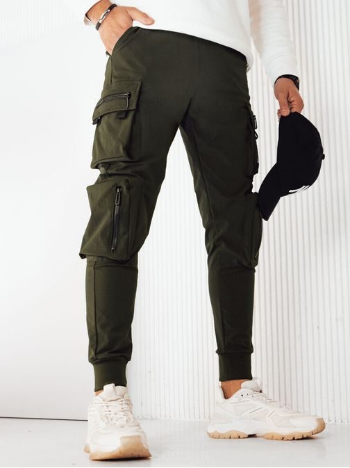 Trendovske zelene jogger hlače z žepi Born