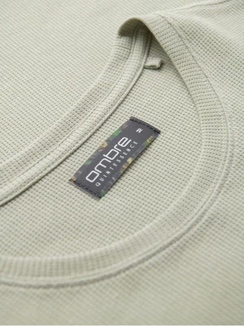 Pletena moška majica s pistacijo V4 TSCT-0197