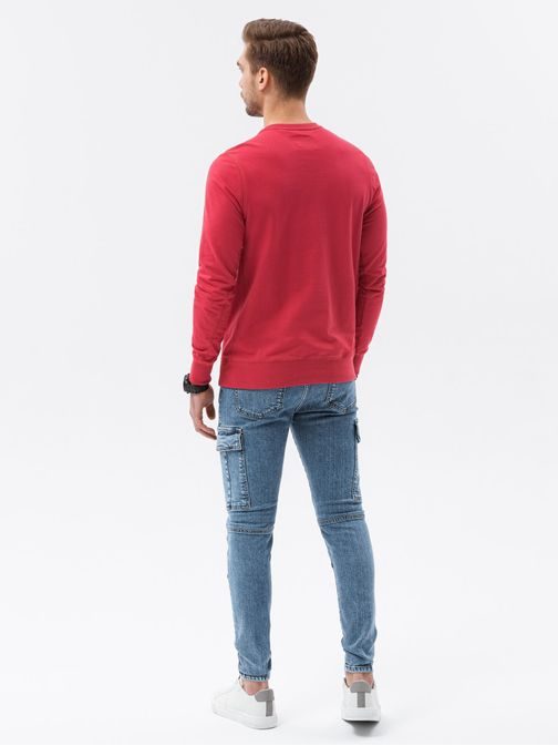 Trendovski rdeč pulover B1160