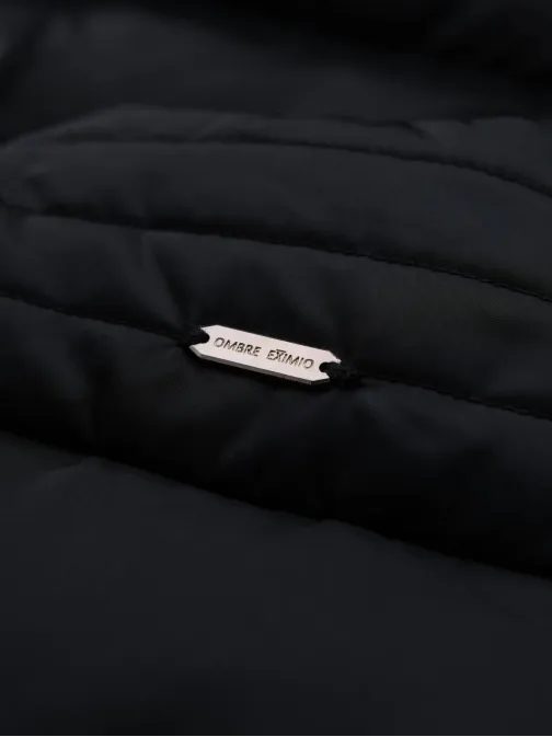 Privlačna črna bomber jakna V1 JALP-0218