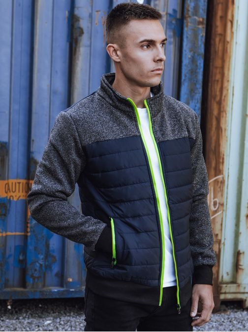 Sodobna prešita jakna modra