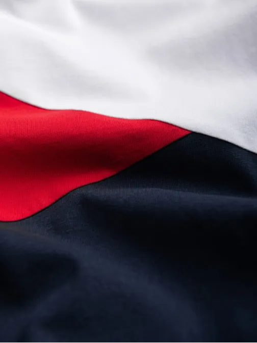 Elegantna belo-modra majica s kratkimi rokavi V3 TSCT-0174