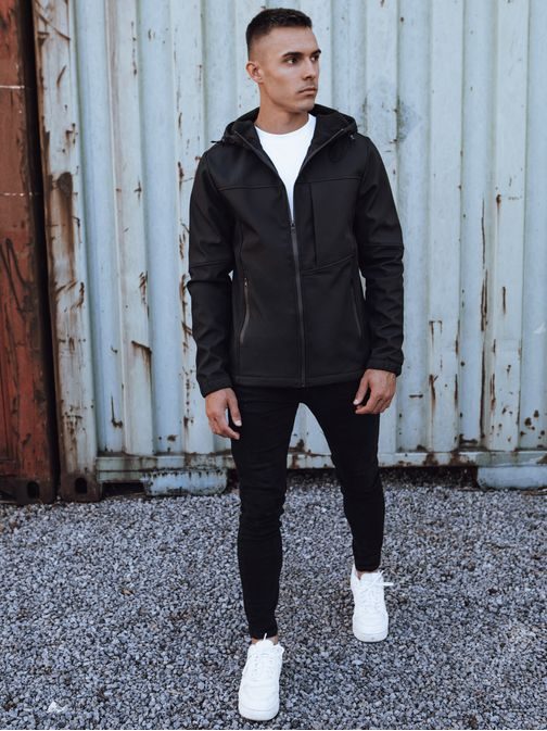 Softshell moška jakna za prehodno obdobje črna