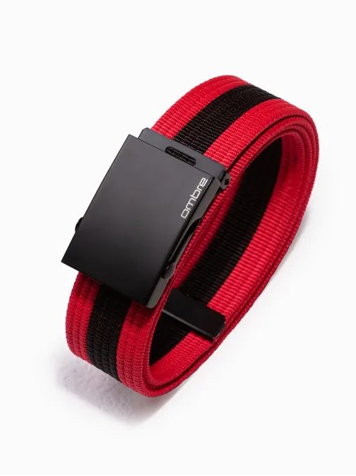 Stilski rdeč pas iz blaga A377