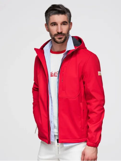 Moška rdeča softshell jakna V6 JANP-0292