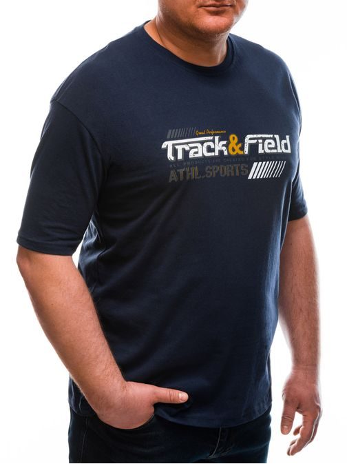 Granatna bombažna Plus Size majica Track S1670
