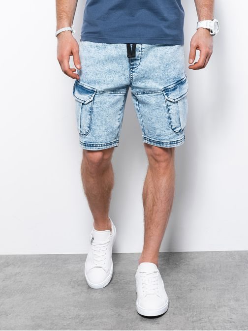Trendovske svetle jeans kratke hlače W362