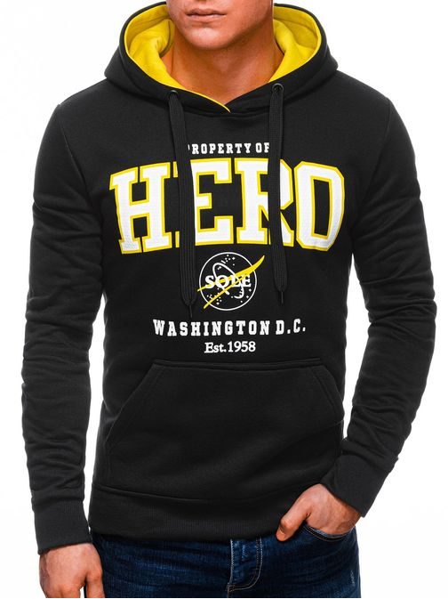 Trendovski črn pulover HERO B1258