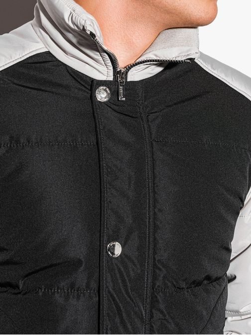 Trendovska prehodna jakna v črni barvi C448