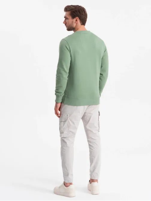 Osnovni zelen pulover brez kapuce V3 SSBN-0175