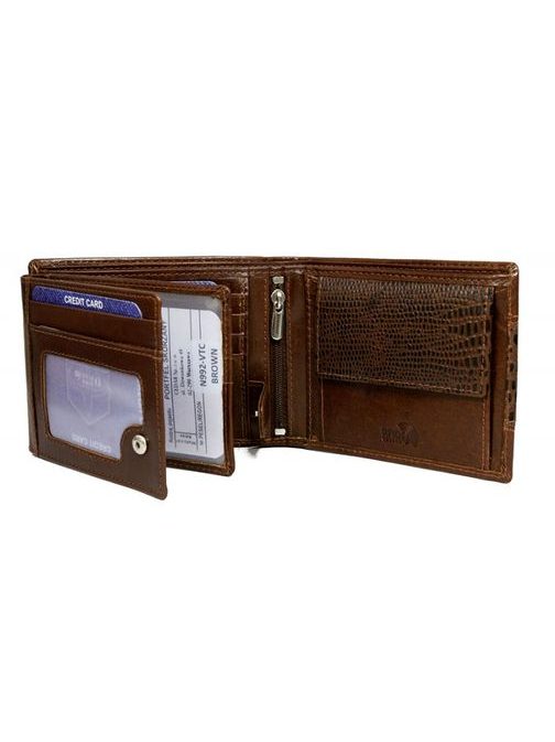 Rjava originalna usnjena denarnica Buffalo