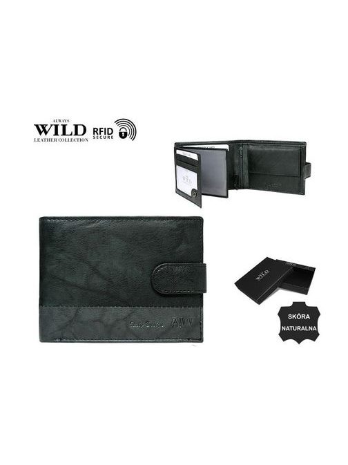 Stilska črna denarnica z zaponko