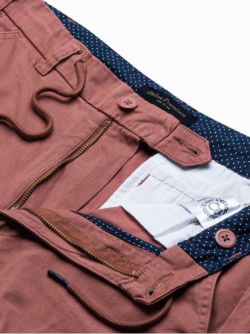 Stilske hlače v opečnati barvi P893