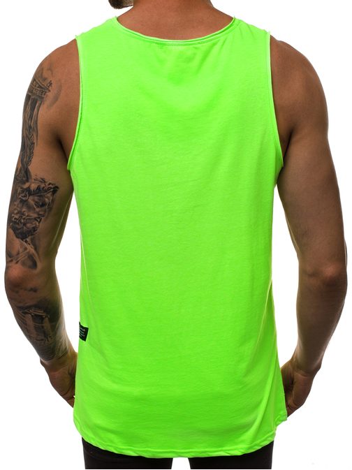 Zelena neon moška majica brez rokavov O/1205X