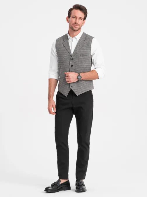 Eleganten grafit edinstveni telovnik V 1 BLZV-0122