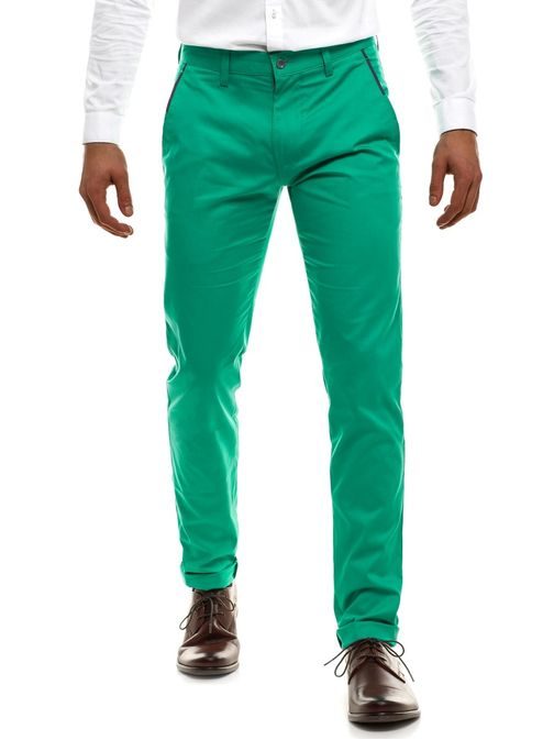 Zelene chino hlače z obrobljenimi žepi BLACK ROCK 208