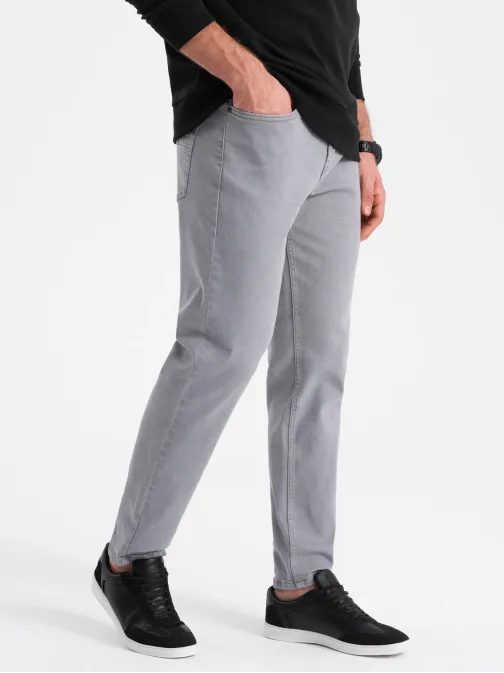 Elegantne kavbojke v sivi barvi P1058