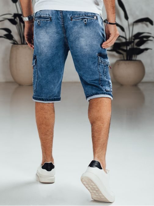 Modre jeans kratke hlače z žepi