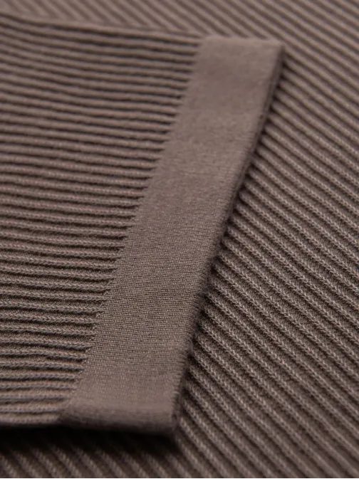 Moška siva pletena majica z gumbi V4 TSCT-0254