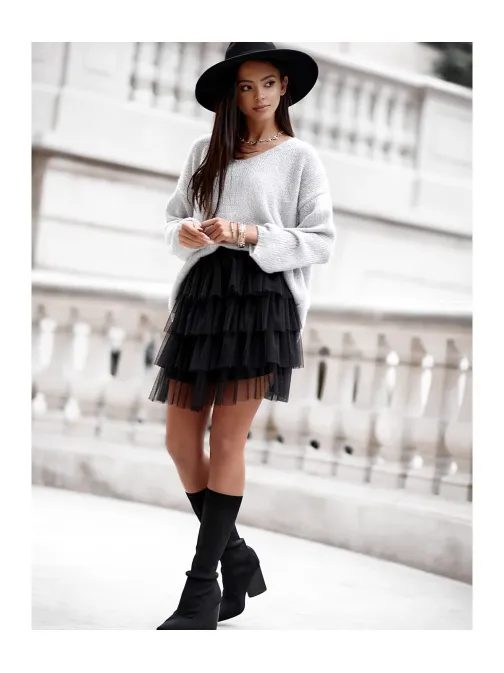 Modno črno mini krilo GLR017