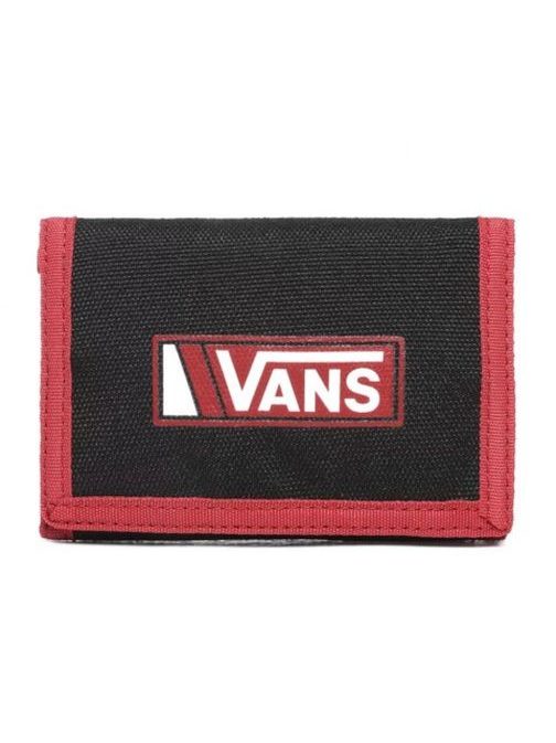 Črno-rdeča trendovska denarnica Vans Slipped