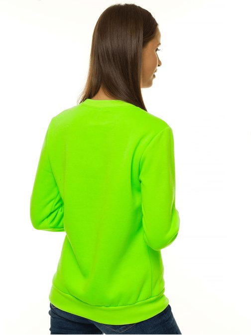 Ženska udobna jopica v neonsko zeleni barvi JS/W01Z