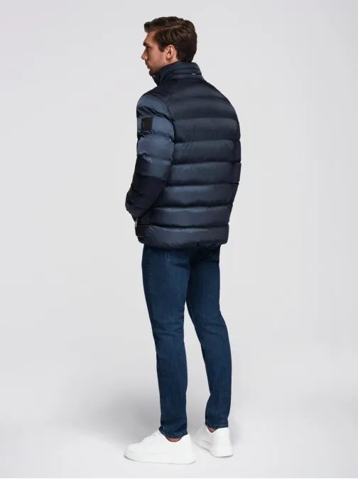 Privlačna temno modra bomber jakna V2 JALP-0218