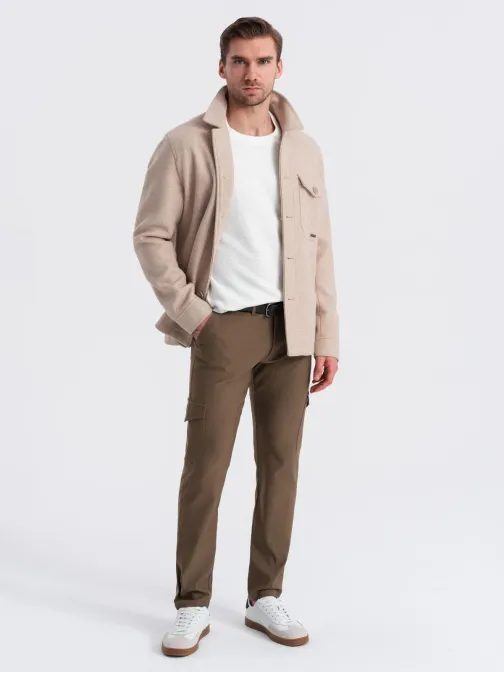 Oljčne moške tovorne hlače V2 PACG-0178