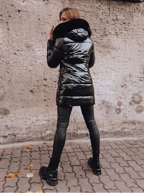 Moderna ženska črna bunda Indigo