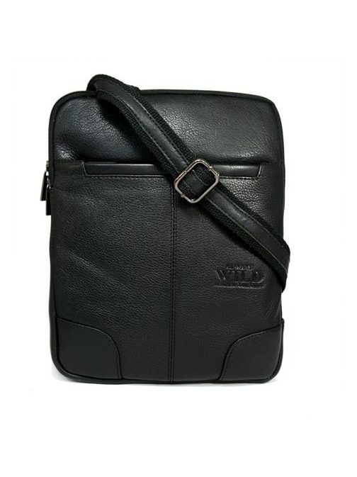 Stilska usnjena torbica v črni barvi