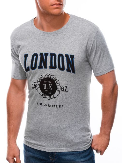 Siva majica iz bombaža London S1595