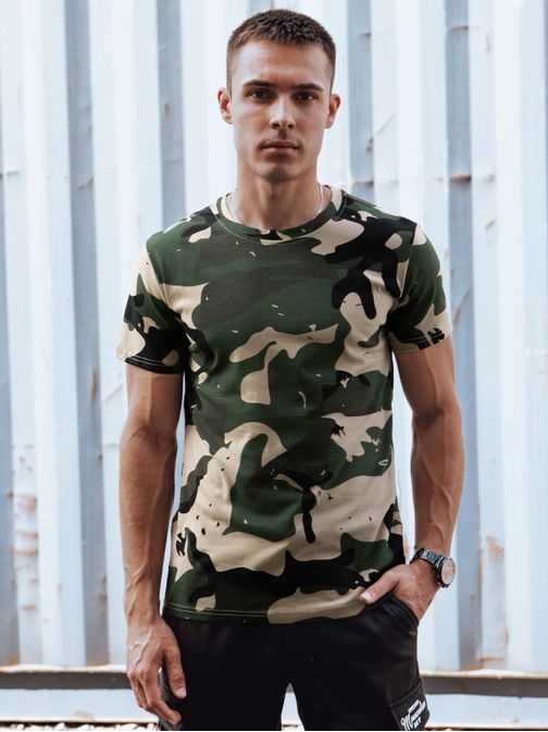 Unikatna kamuflažna majica v temno zeleni barvi