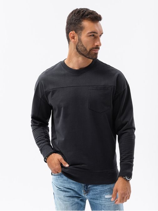 Trendovski pulover v črni barvi B1277
