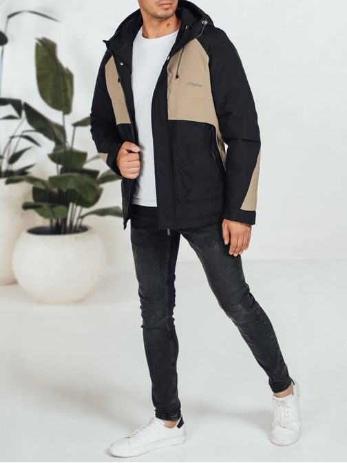 Športna prehodna bež-črna jakna