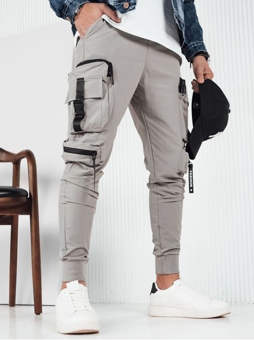 Brezčasne sive moške cargo hlače