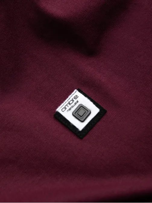 Edinstvena bordo majica z našitkom V2 S1632