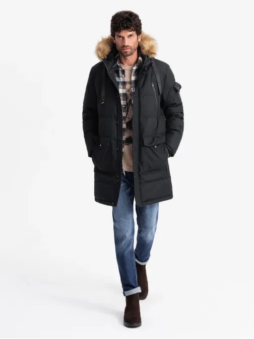 Zimska črna parka V2 JALP-0182