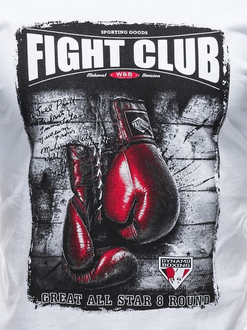 Bela moška majica Fight S1861