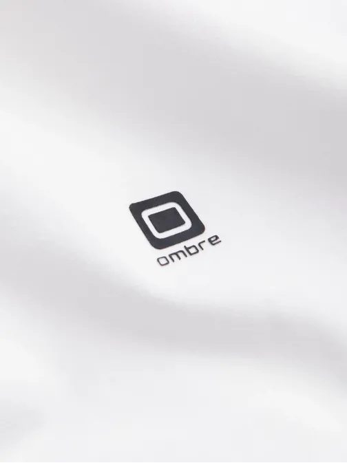 Modna bela majica z dolgimi rokavi in logotipom V1 LSCL-0102