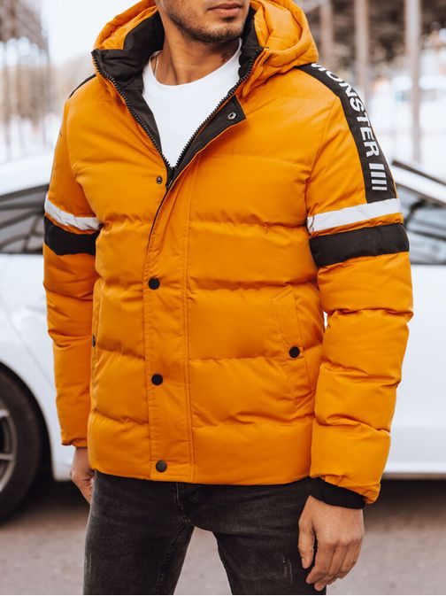 Trendovska rumena moška zimska jakna