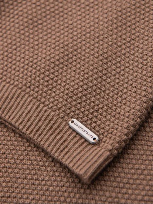 Rjava pletena moška majica V2 TSCT-0244