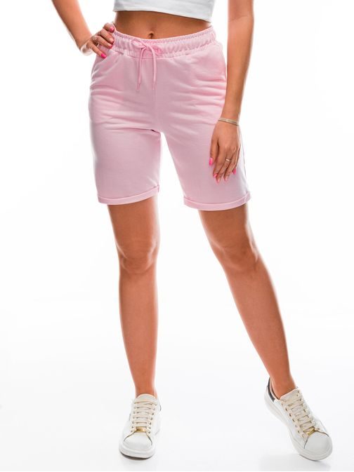 Ženske udobne kratke hlače v rožnati barvi WLR011
