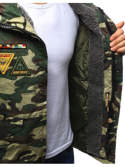 Zimska vojaška jakna z army našitki