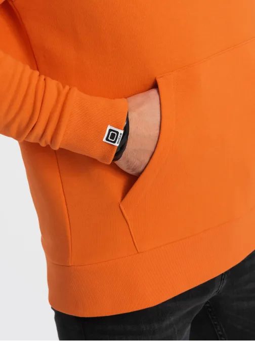 Trendovski oranžen pulover z napisom V1 SSPS-0155