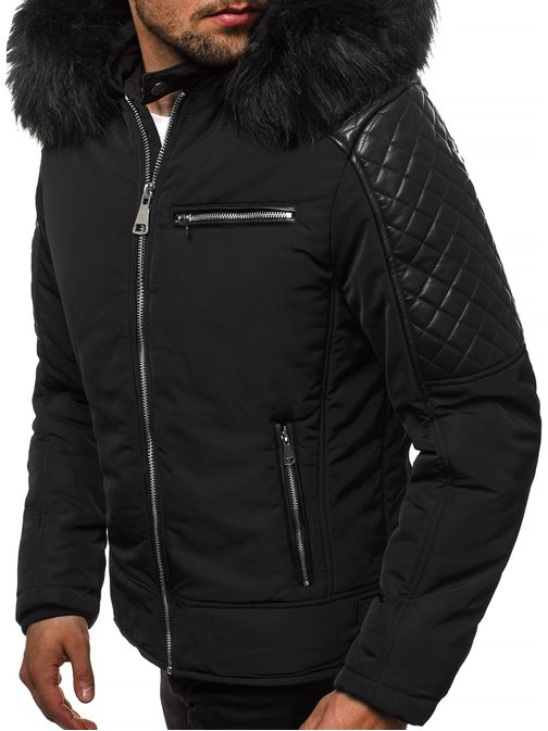 Trendovska zimska črna jakna O/88837