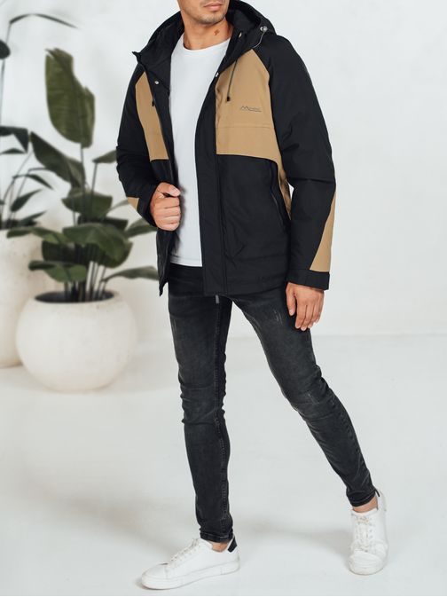 Športna prehodna rjavo-črna jakna