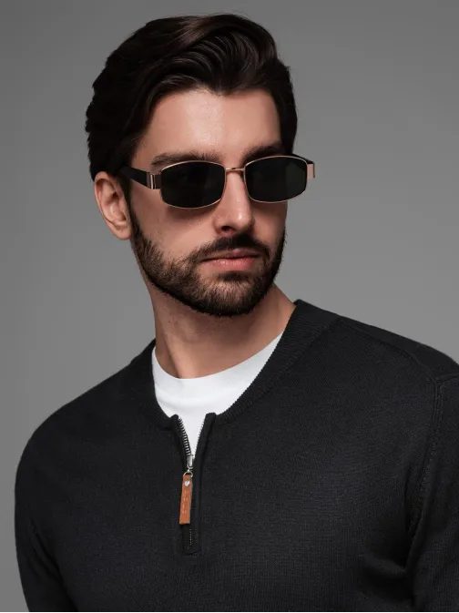 Moderen črn moški pulover V2 SWZS-0124